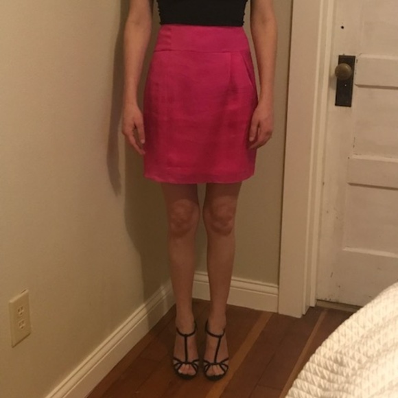 Jenni Kayne Pink Silk Skirt - Like New! - Picture 2 of 5